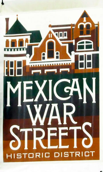 Mexican War Streets Historic Distric sign